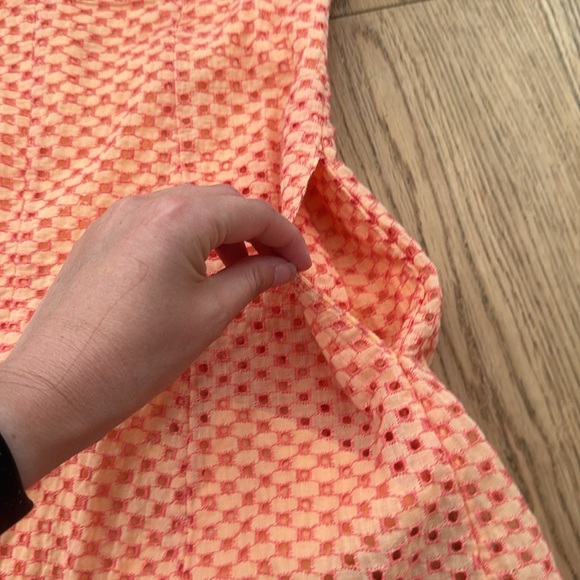 NWT FreePeople Berry Kiss Embroidered Off-theShoulder Mini Dress Peach comboXS - Picture 15 of 15